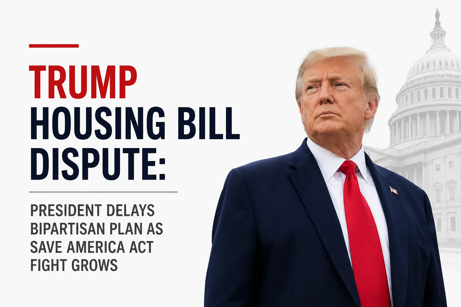 Trump Housing Bill Dispute: President Delays Bipartisan Plan As SAVE America Act Fight Grows