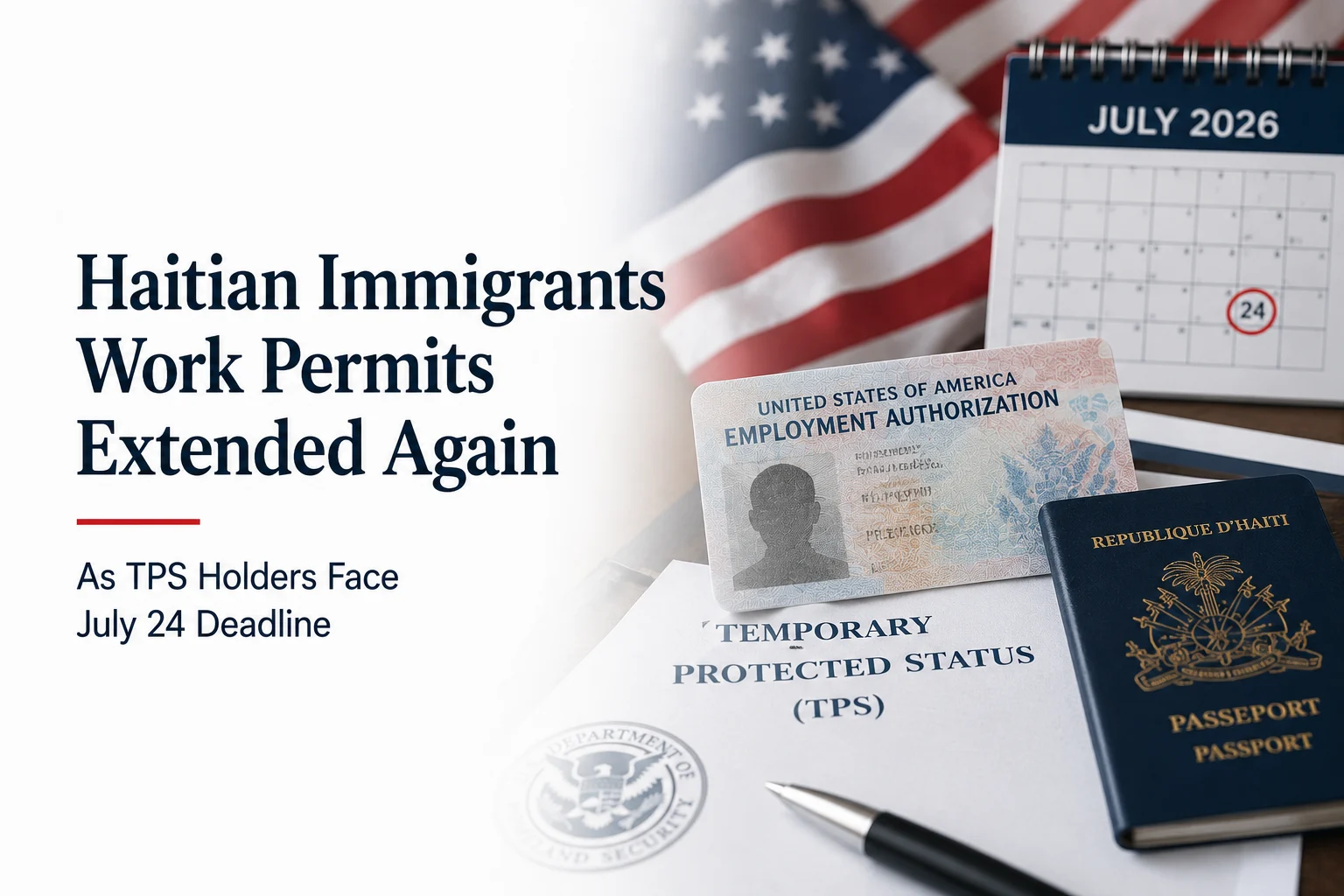 Haitian Immigrants Work Permits Extended Again As TPS Holders Face July 24 Deadline