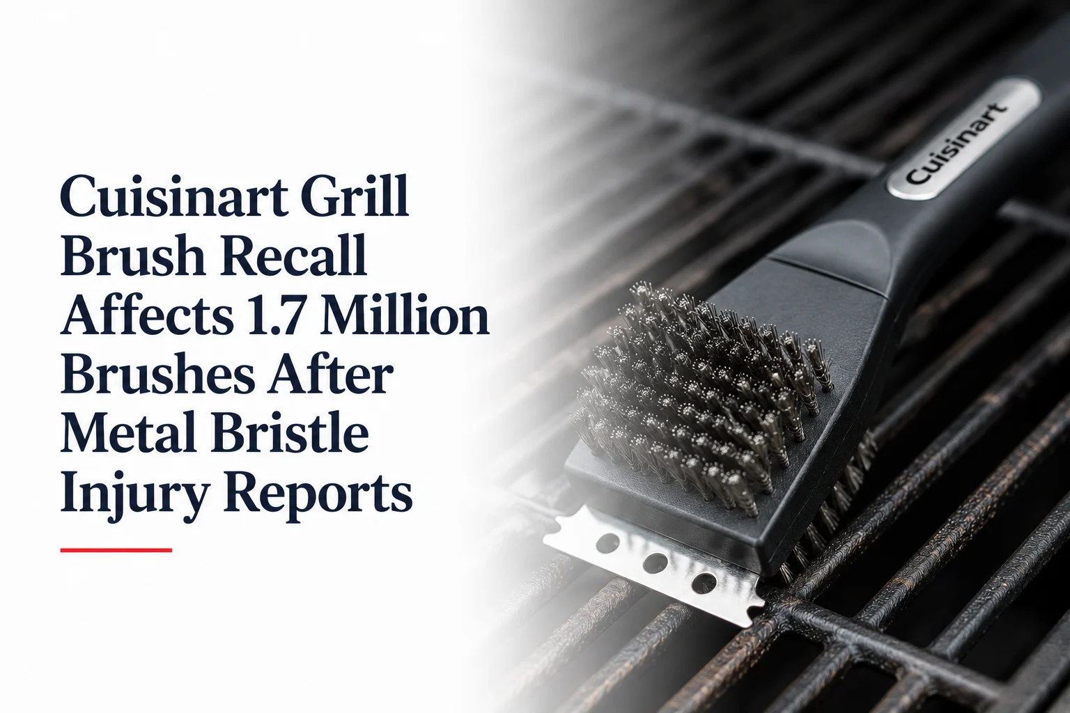 Cuisinart Grill Brush Recall Affects 1.7 Million Brushes After Metal Bristle Injury Reports
