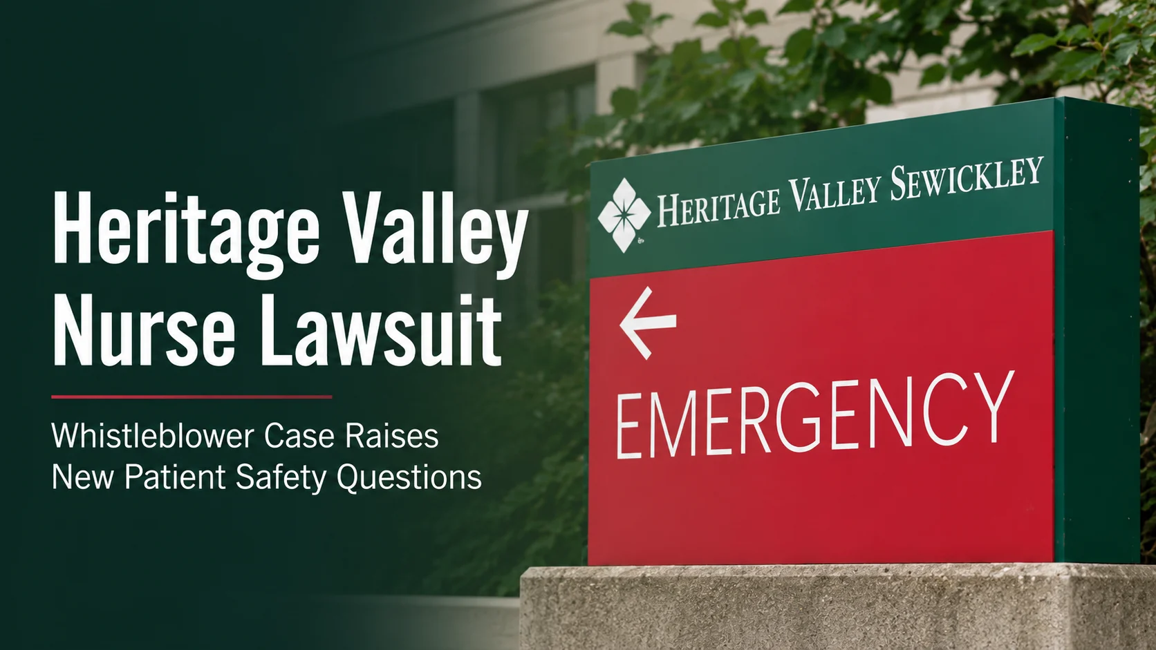 Heritage Valley Nurse Lawsuit: Whistleblower Case Raises New Patient Safety Questions