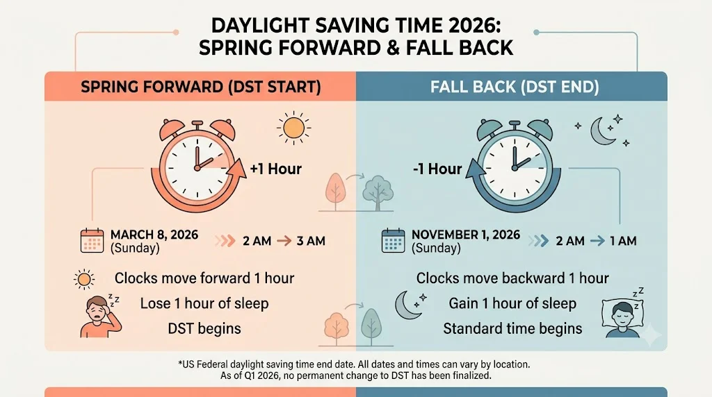Daylight Saving Time 2026 End Date