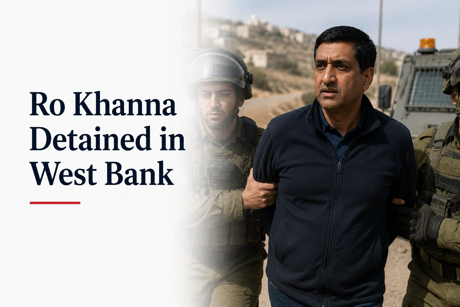 Ro Khanna Detained In West Bank: What Happened During The Israeli Settler Incident