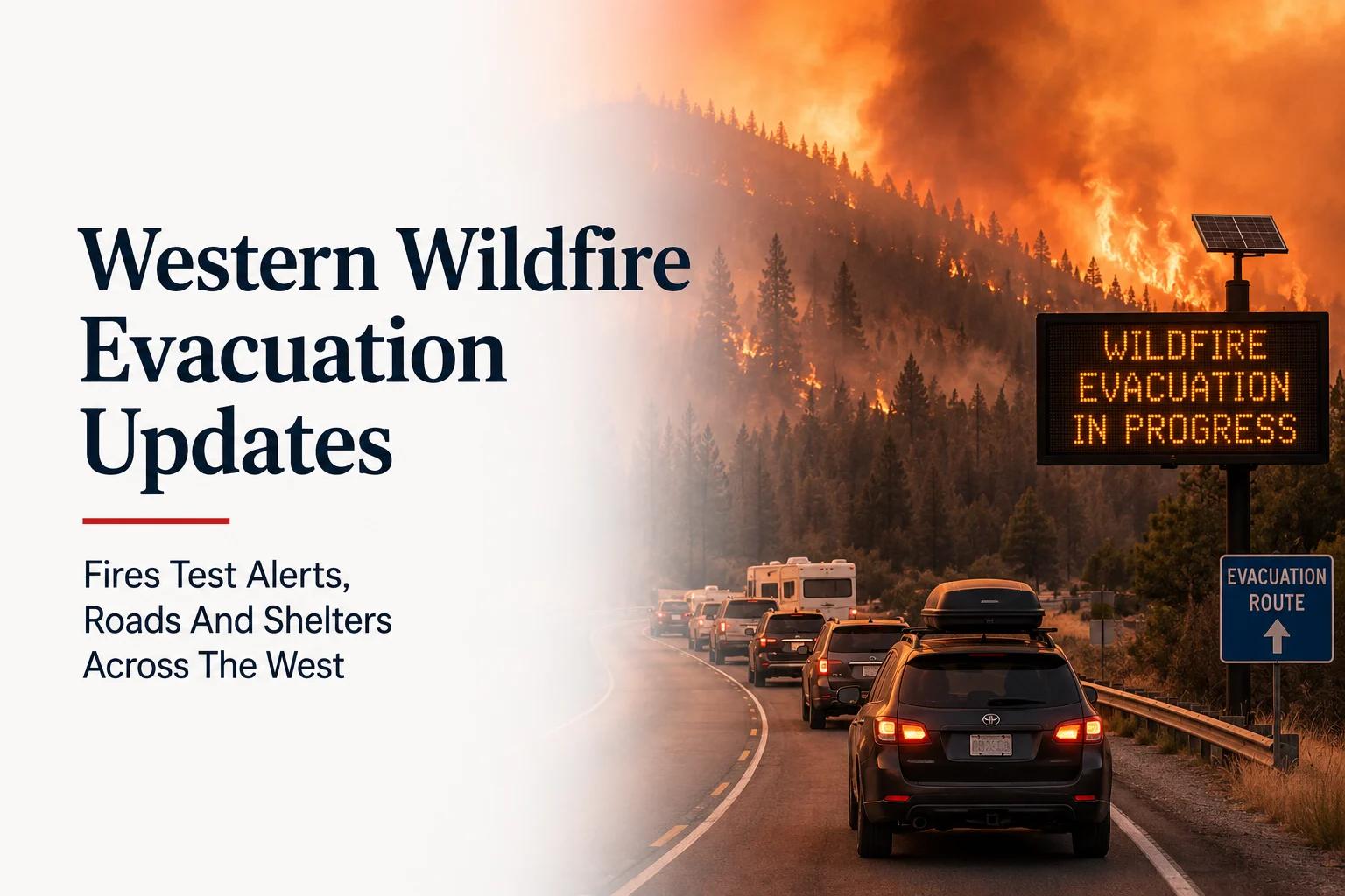 Western Wildfire Evacuation Updates: Fires Test Alerts, Roads And Shelters Across The West