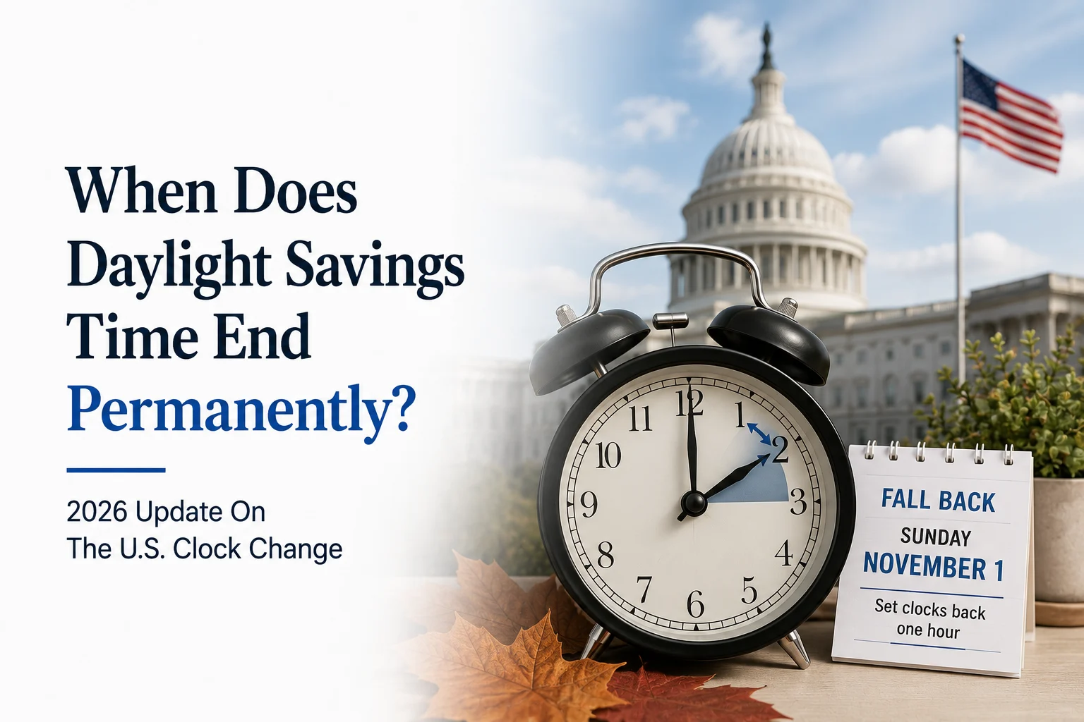 When Does Daylight Savings Time End Permanently? 2026 Update On The U.S. Clock Change
